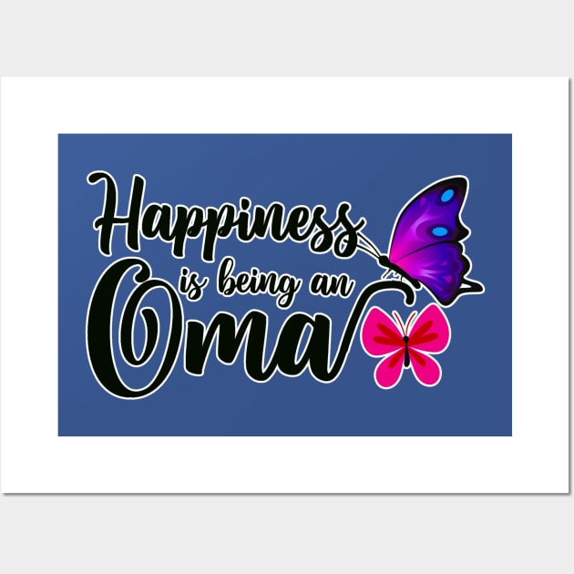 happiness is being an oma butterfly 2 Wall Art by gleaming slide